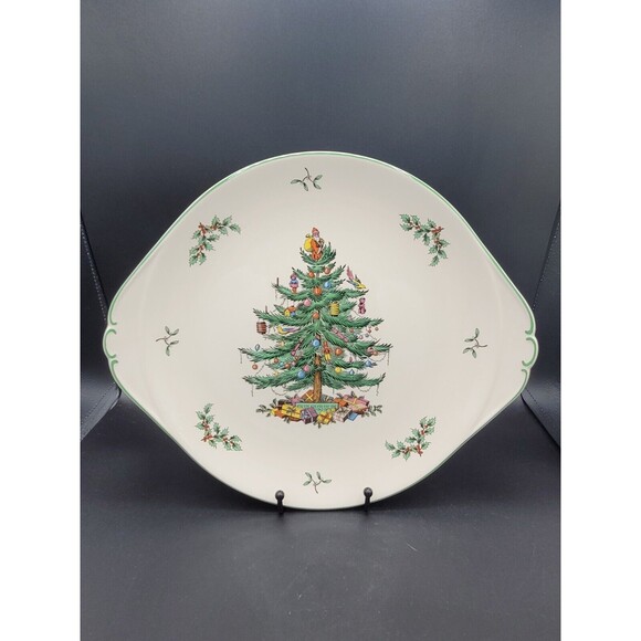 Spode Christmas Tree Handled Serving Plate Platter S3224-L - Picture 1 of 6